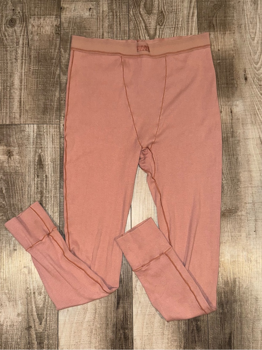 SKIMS Dusty Rose Ribbed Thermal Leggings